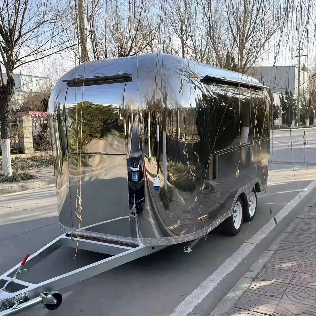 FOODLINE High Load Bearing Food Concession Cart Real Time Expandable Counter Uniform Stainless Steel Worktop Gear
