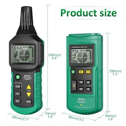 MS6818 Portable Professional Wire Cable Tracker Metal Pipe Locator Detector Tester Line Tracker Voltage12~400V Electrician Tools