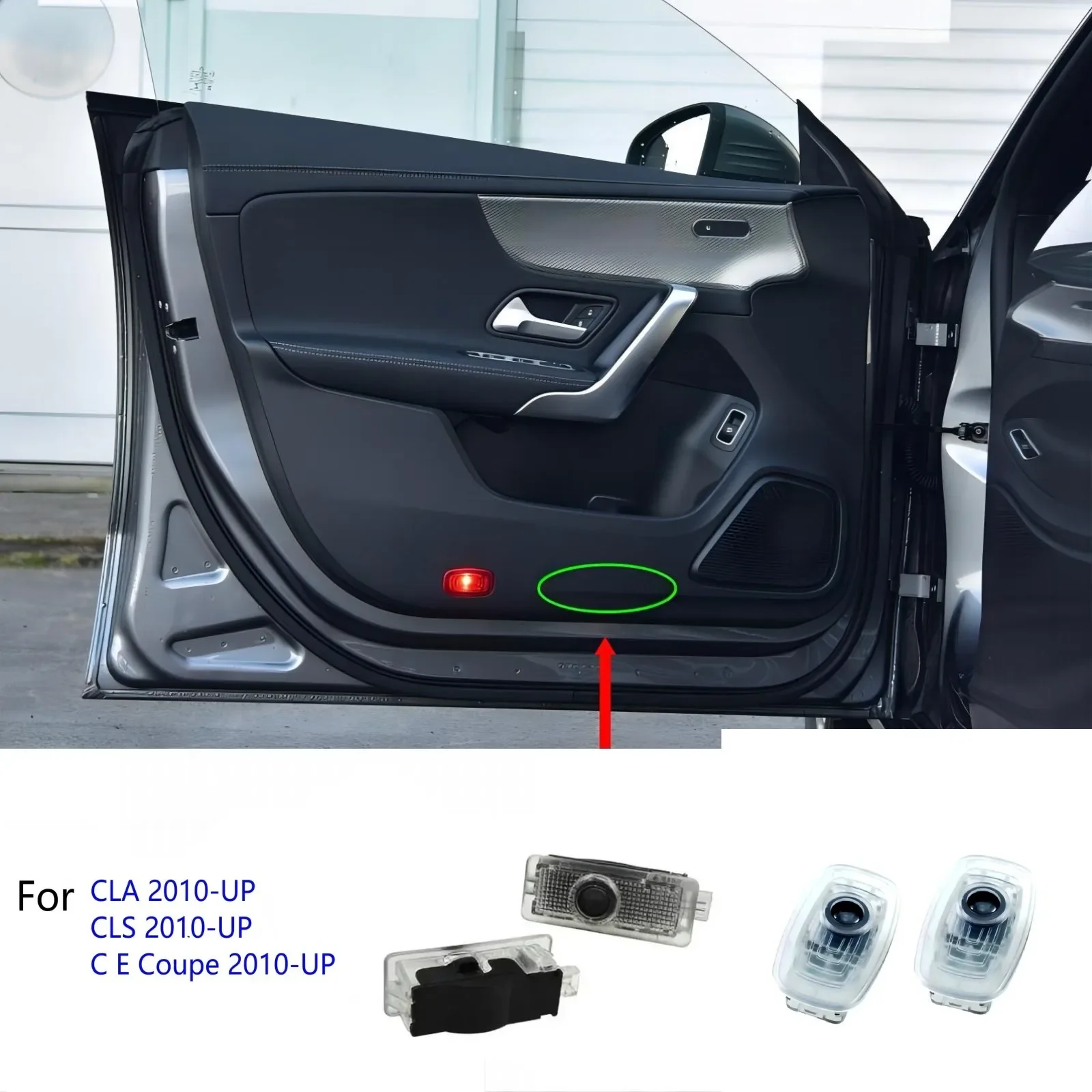 2X для Mercedes Benz amg CLA CLS Coupe W117 C117 C118 W218 C205 S205 C207 W257 C238 W238 светодиодный светильник для дверей автомобиля, аксессуары