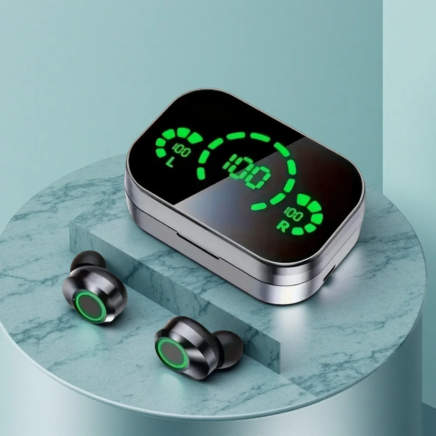 NEW TWS Wireless Bluetooth Headset with Mic Earbuds Charger Box LED Fone Bluetooth Earphones Wireless Headphones