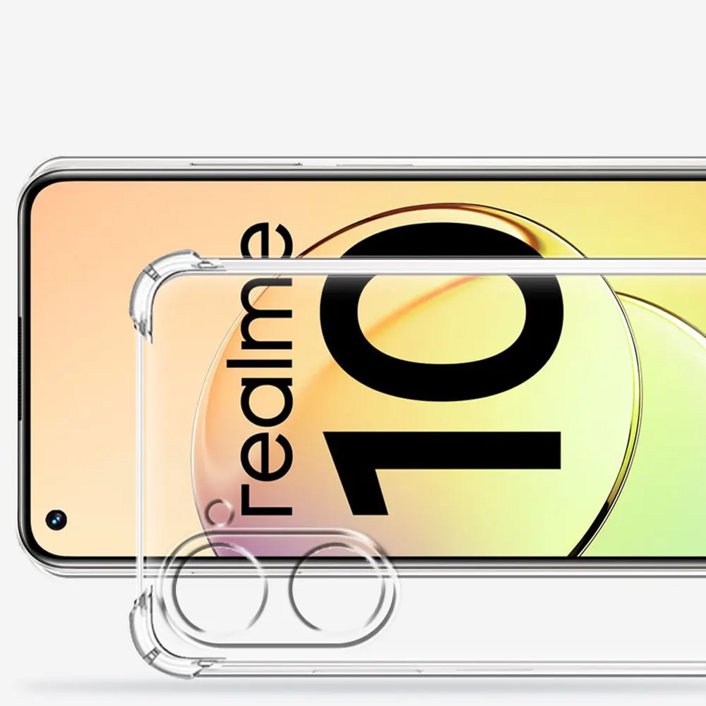 For Oppo Realme 10 4G Case Silicone Soft Shockproof Transparent Cover For Realme 10 4G Clear Phone Case For Realme10 Funda Coque