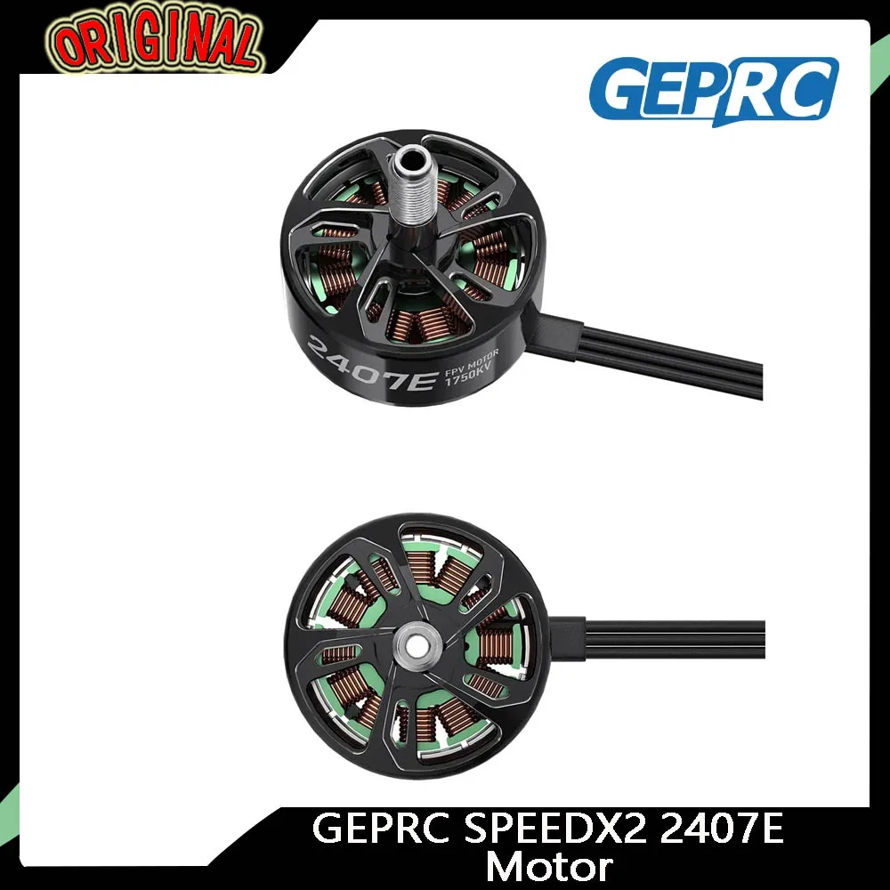 GEPRC SPEEDX2 2407E 1750KV borstelloze motor - hoog koppel, 7075 aluminium, N52H-magneten voor 5-6 "FPV Racing Drone Quadcopter DIY