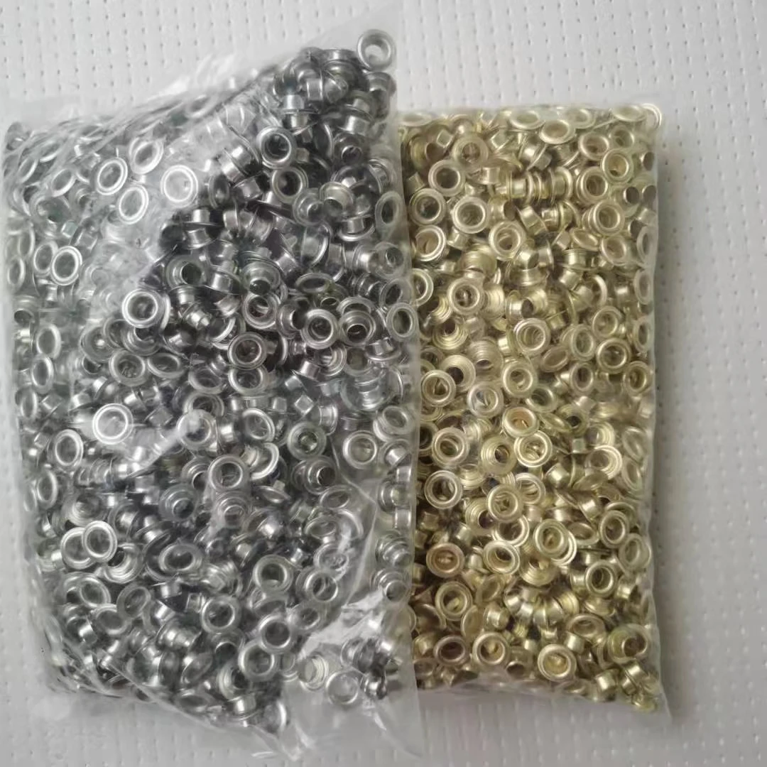 Wholesale Price 10,000pcs 8mm Nickel/Gold Plated Eyelets Grommets/Buttonholes/Rings/Buttons Silver Color