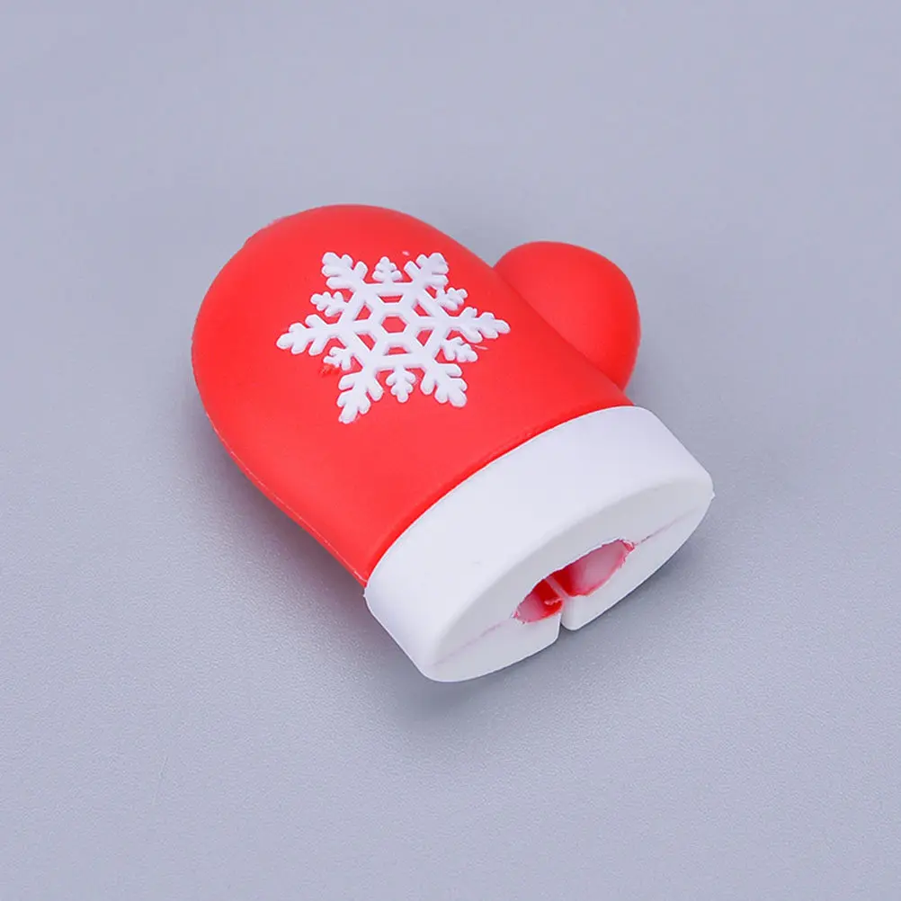USB Cable Protector 4Pcs Christmas Cord Winder Sleeves Snowman Tree Glove Lollipop Designs