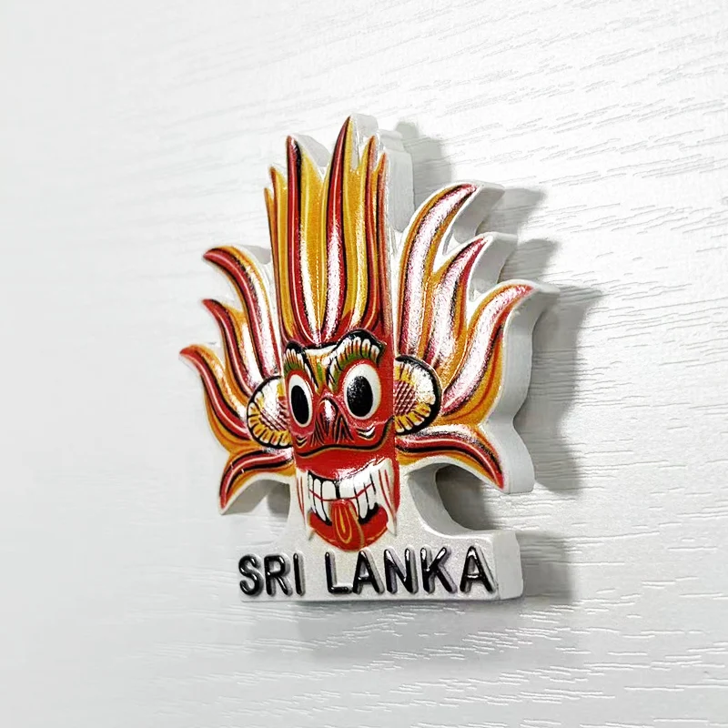 Sri Lanka souvenirs Home decoration Traditional mask 3D stereo refrigerator sticker collection arts and crafts gifts