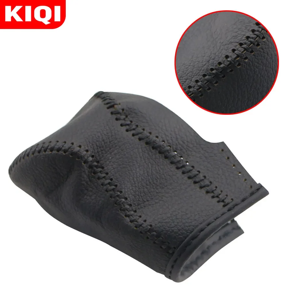 KIQI Genuine Leather Hand-stitched Gear Shift Knob Cover Fit for Honda CRV CR-V 2007 - 2014 Accessories Automatic Car Styling