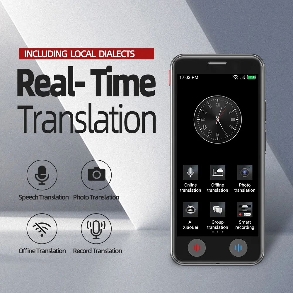 VORMOR A40 Simultaneous Translation Voice Text Electronic Translator Portable Translator Traductor De Idiomas Portatil