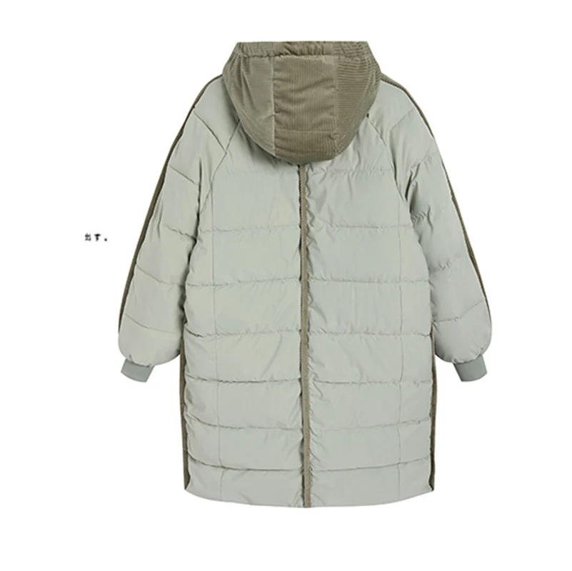 Parkas gruesas y cálidas para mujer, abrigo largo de algodón de plumón, ropa suelta coreana, Tops casuales para mujer, prendas de vestir con capucha nuevas