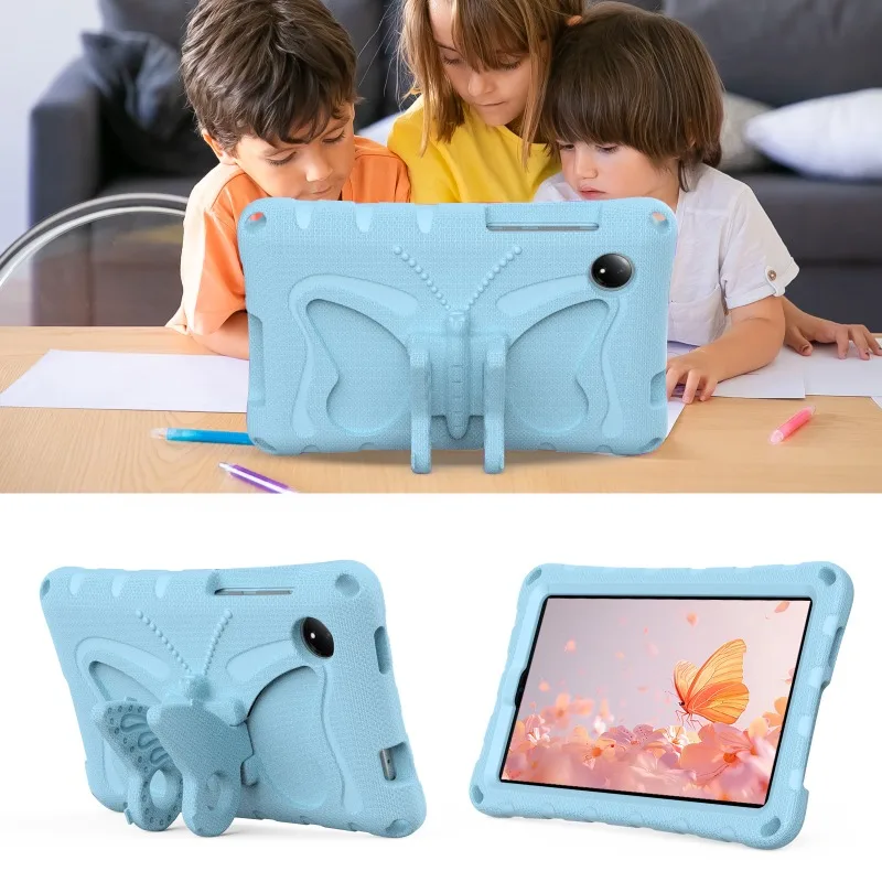 Eva crianças caso para xiaomi redmi almofada se 8.7 "tablet capa redmi pad se 2024 8 7 4g (8.7 polegadas) 3d borboleta suporte funda capa