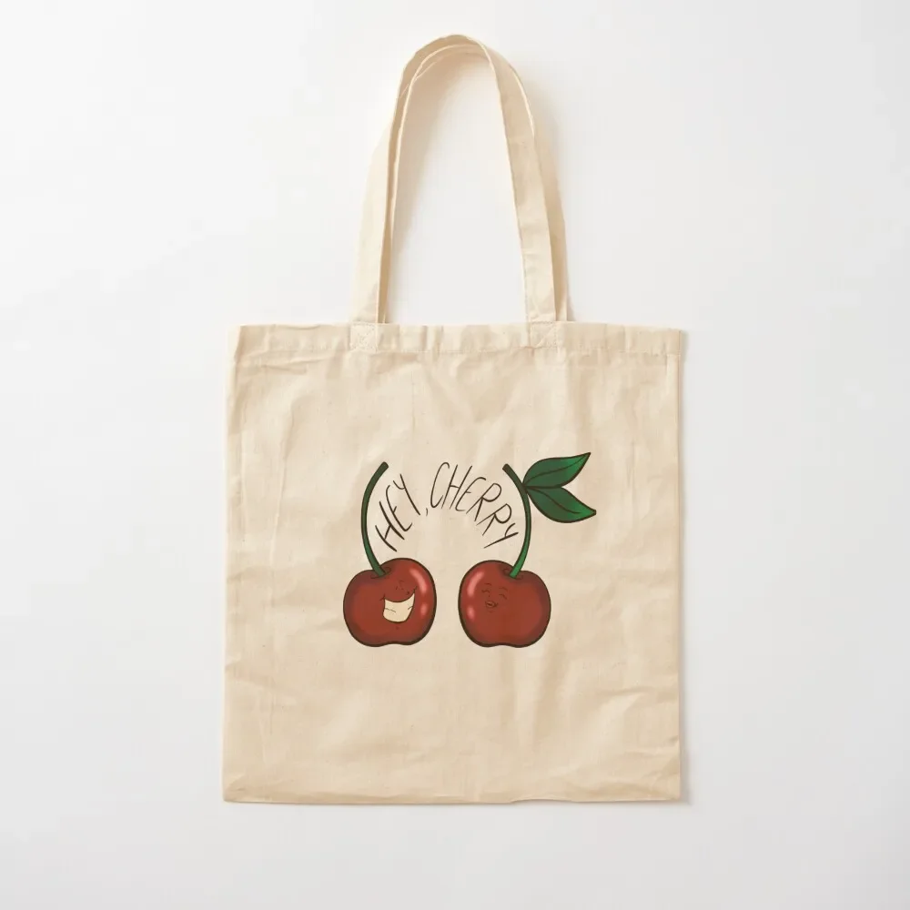 Hey cherry Tote Bag Canvas shoulder bag Women's bags bags cloth bags custom