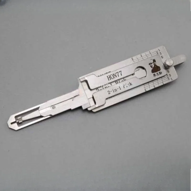 

HON77 2in1 Decoder Pick Is Designed for Honda Motorcycles [HS 4 Track External Ganzua LISHI 2 in 1 HON77 Locksmith Tool Lishi