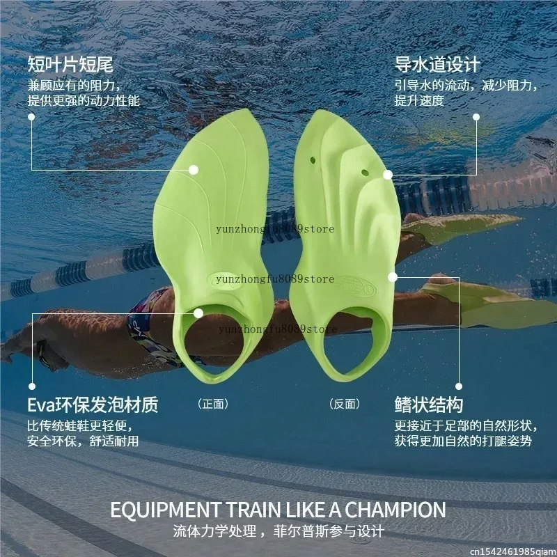 Adult Soft Flexible Comfort Swimming Diving Fins Elastic Lightweight Wear-resistant Training Foot Flippers For Pool Training