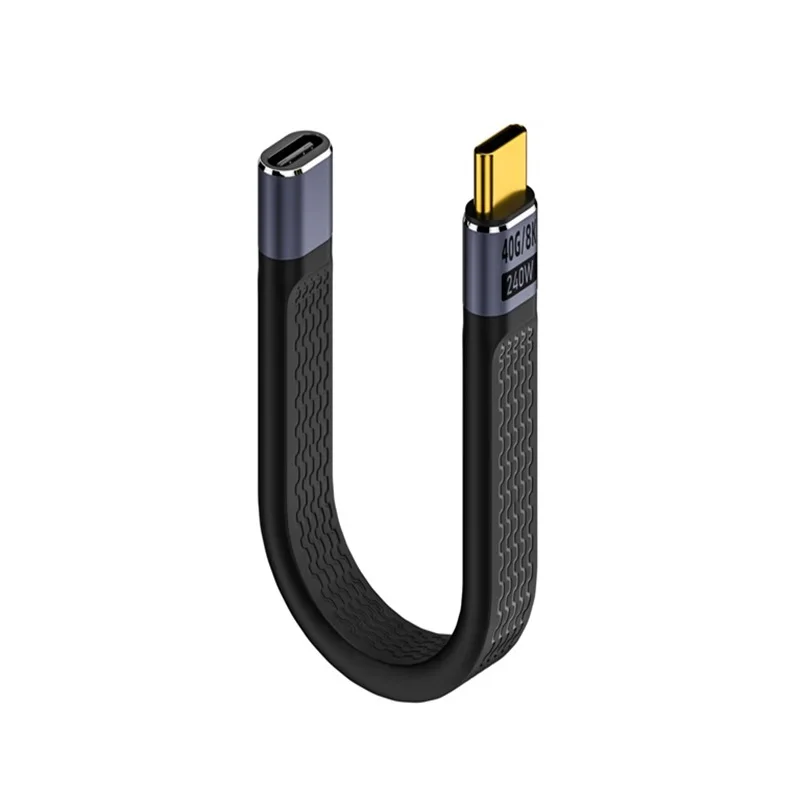 USB C TYPE-C Male to Female USB4.0 PD240W Charge cable 40Gbps 8K60Hz flexible short cable connection power Data Cable Connector