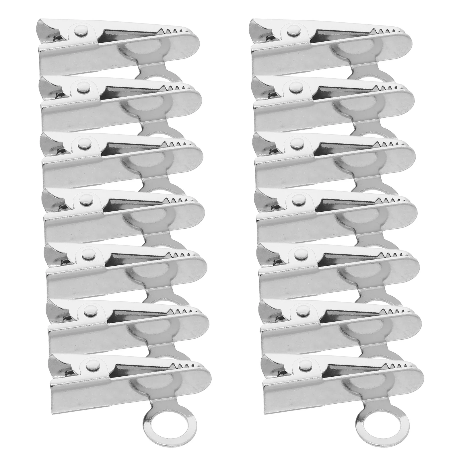 

20pcs Lavalier Lapel Microphone Clips Metal Collar Clip For Mic Adjustable Compact Design For Vlogging Public Speaking