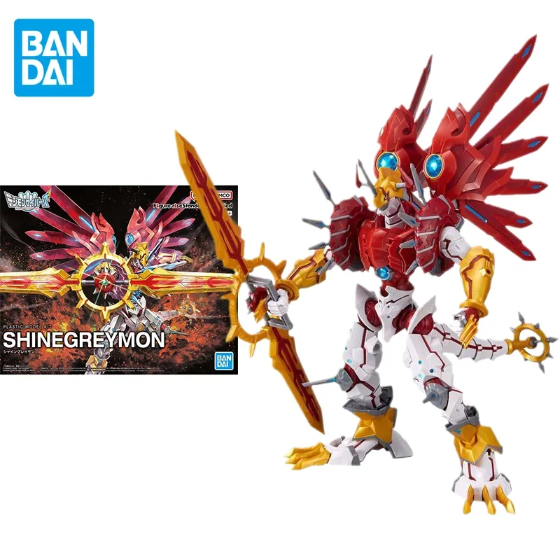 

Bandai Original Digimon Adventure Anime Figure Figure-rise FRS Shine Greymon Action Figure Toys For Kids Gift Collectible Model