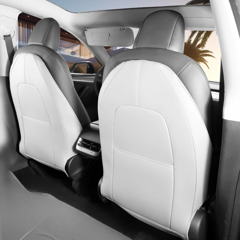 Almohadilla protectora para respaldo de asiento para niños, almohadilla antipatadas para respaldo trasero, alfombrilla antisuciedad para Tesla Model 3 Y 3 + Highland, 2021-2024