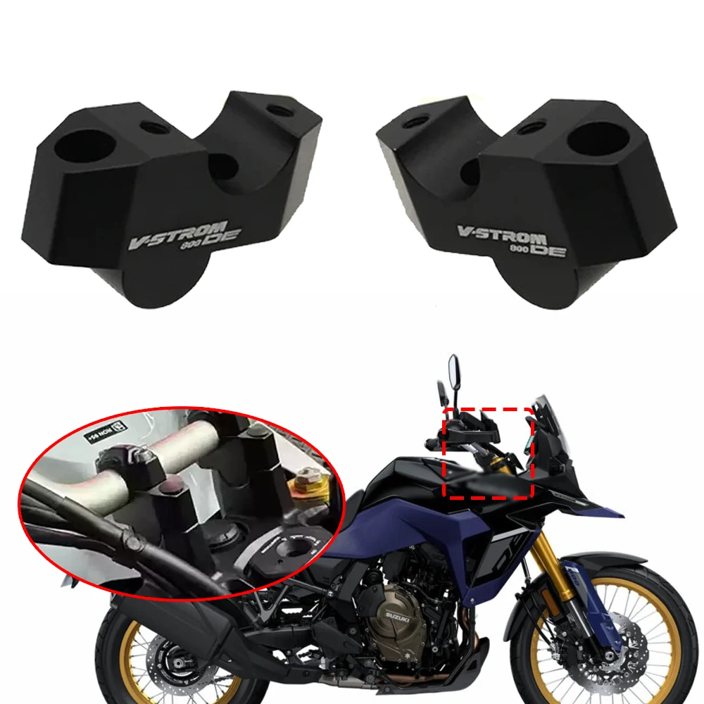 

Motorcycle Handlebar Back Move Mount Accessories VSTROM 800 DE CNC Handlebar Riser Fit For Suzuki V-STROM 800DE DL800 2023 2024