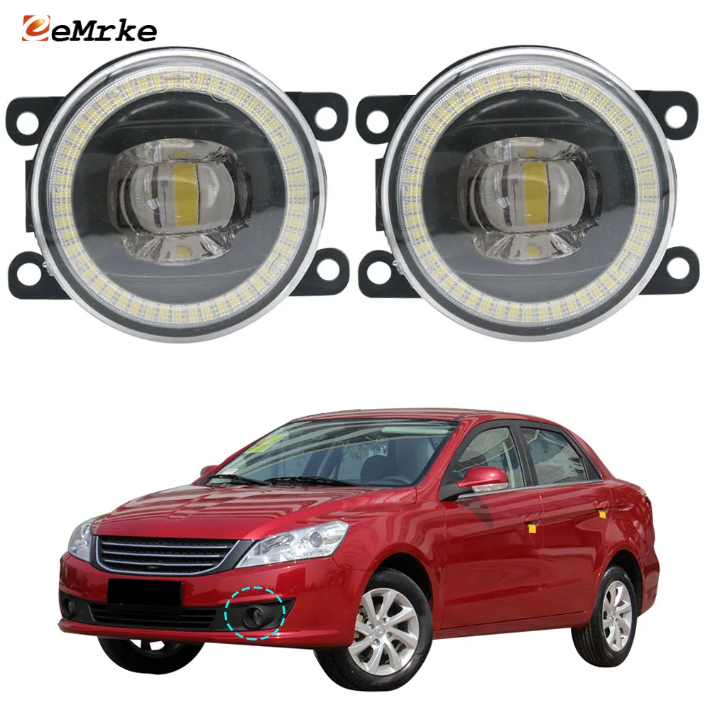 

2-Pieces LED Fog Lights Assembly 15W with Lens for Dongfeng S30 2014 2015 2016 2017 Angel Eye DRL Ring Daytime Running Lamp