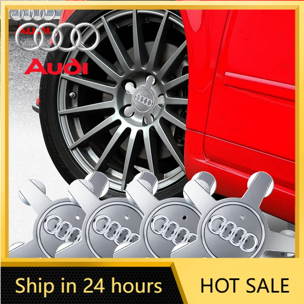 

4 шт. 135 мм колпаки для автомобильных дисков, центральные колпаки с пятью шпильками, накладки на диски 4F0601165 для Audi A4 A5 A6 A7 Q3 Q5 A3 S5, аксессуары