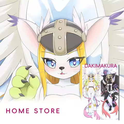 Dakimakura Digimon Angewomon Furry 2WAY Hugging Body Pillow Case Anime Pillow Cushion Cover Gift