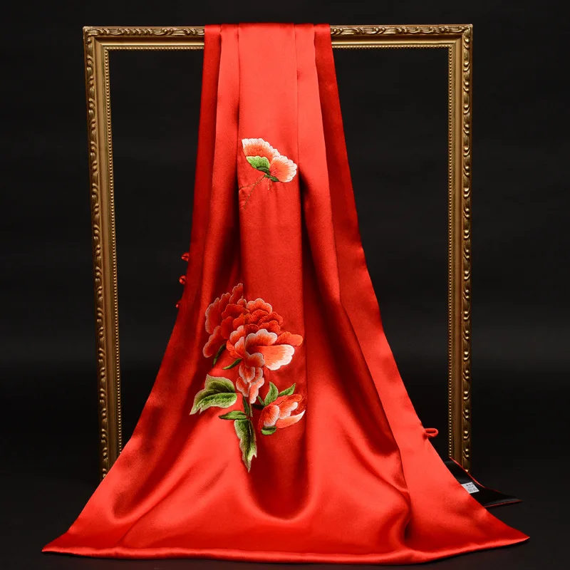 

Suzhou Embroidery Scarf Handmade Shawl Women's Embroidered Cheongsam Gift for Mother