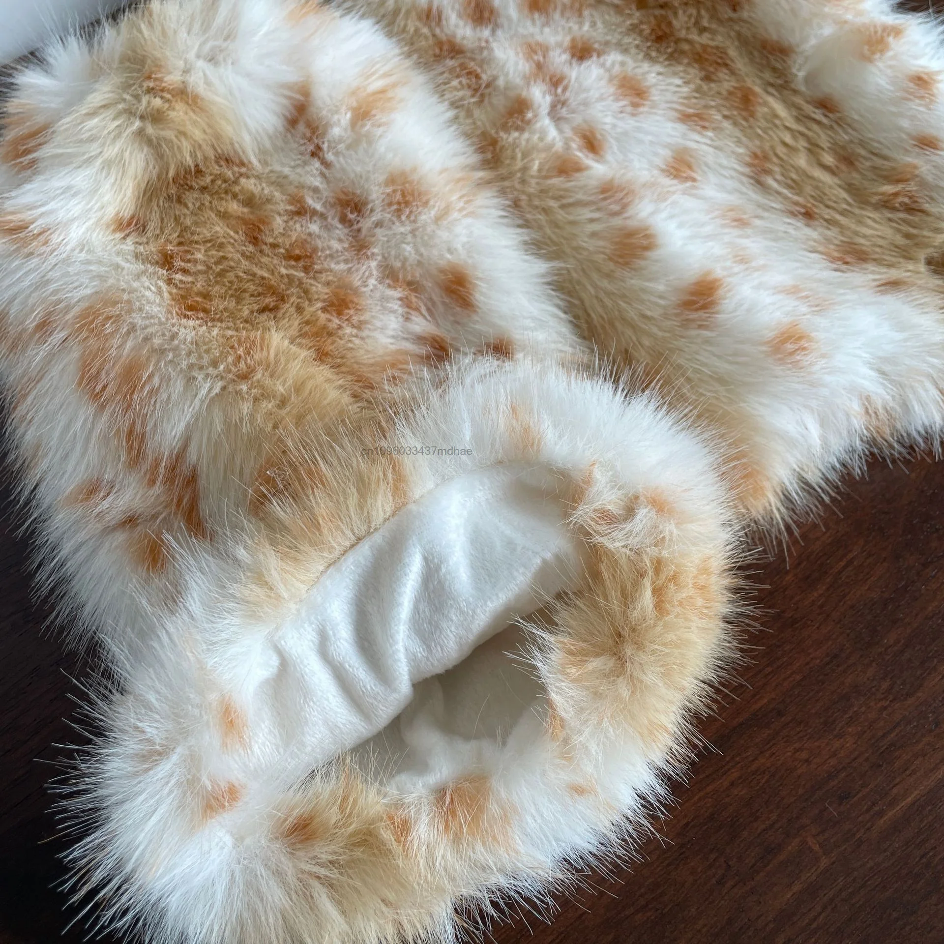 Women Faux Fur Leg Warmers Leopard Print Furry Boot Covers Goth Kawaii Long Plush Winter Warm JK Cosplay Leg Cuffs Accessories - view 5