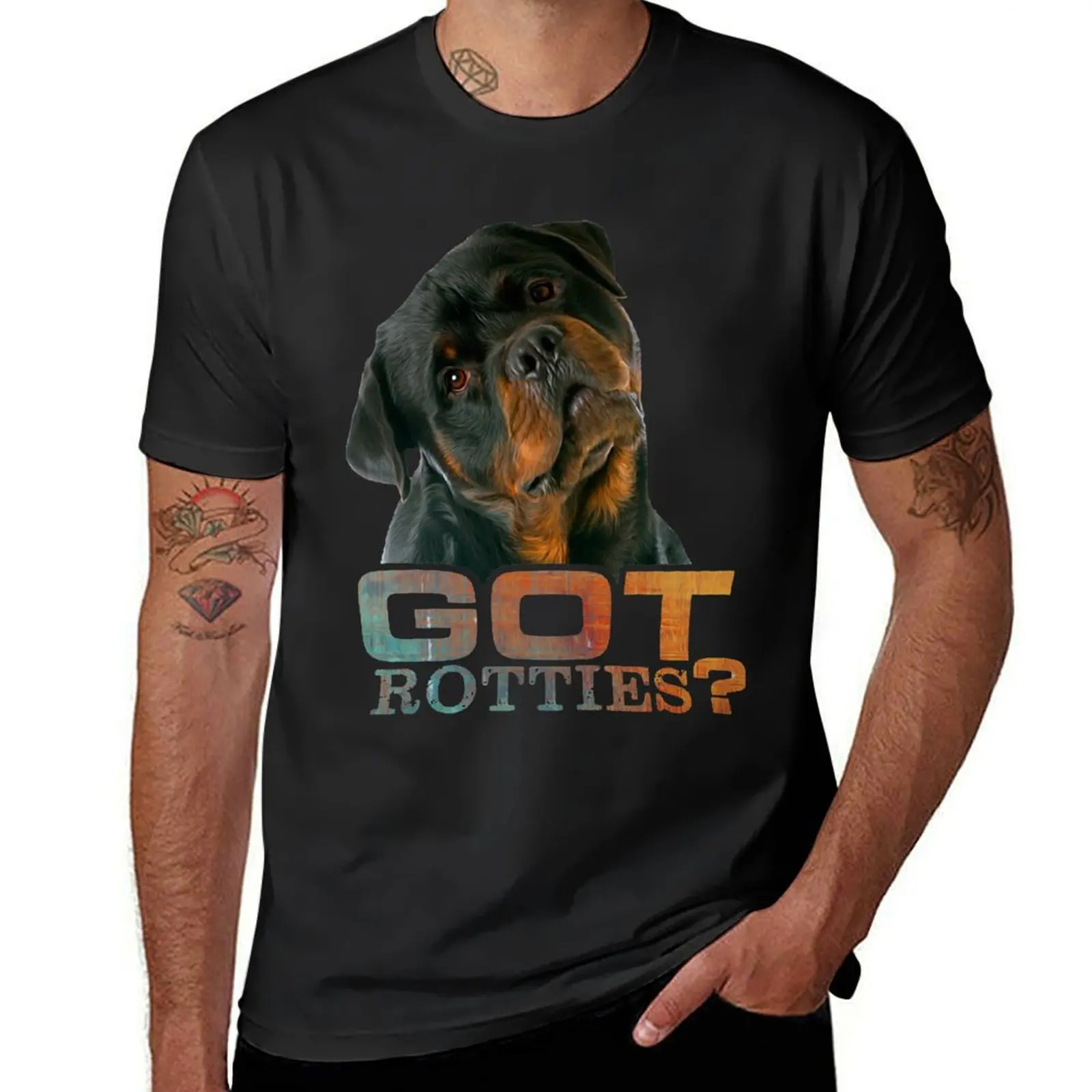 Rottweiler Dog T-Shirt summer top sweat fruit of the loom mens t shirts