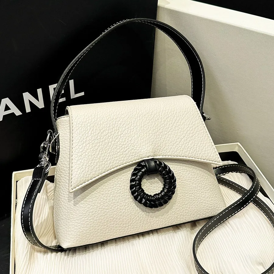 

2025 Korean Style Crossbody Bag Womens Chic Square Purse Versatile Shoulder Tote Minimalist Office Handbag
