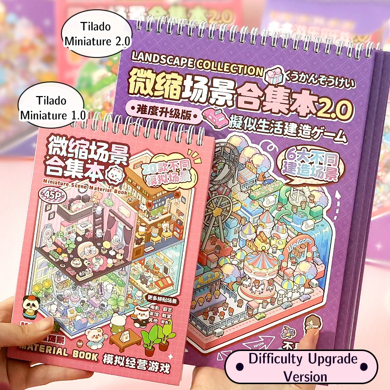 

Miniature Scene Collection 2.0 Landscape Stickers 3D Layered Stickers Visual Miniature Houses Girl DIY Decoration Stickers Toys