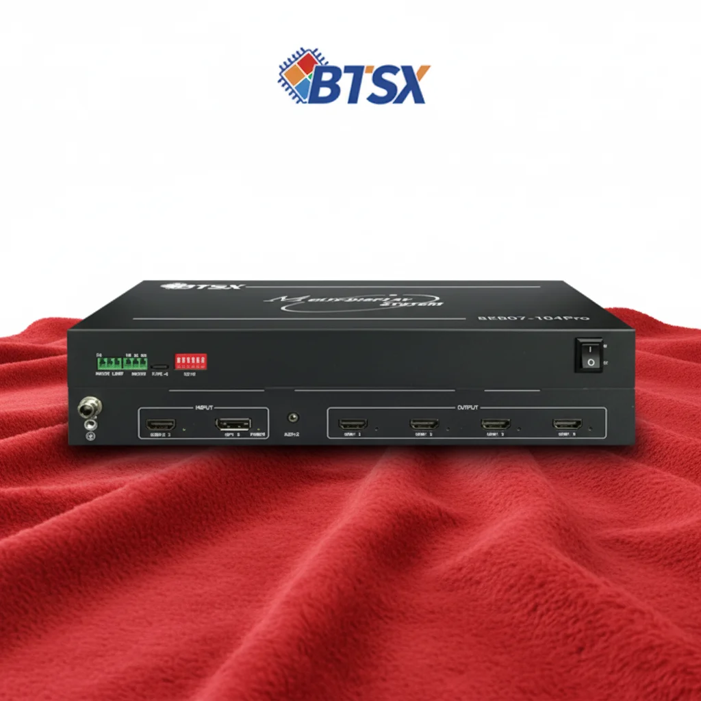 

Bitvisus 4 HDMI 2.0 Outputs HDMI 2.1 Input 8K60 Industrial Use Video Wall Expander 4x1 3x1 2x2 2x1 1x2 1x3 1x4 Splicing Support