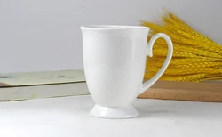 300ML. plain whitebone china coffee mug, porcelain tumbler for tea, ceramic cup coffee, taza cafe tea cup thermo mug, couple mug