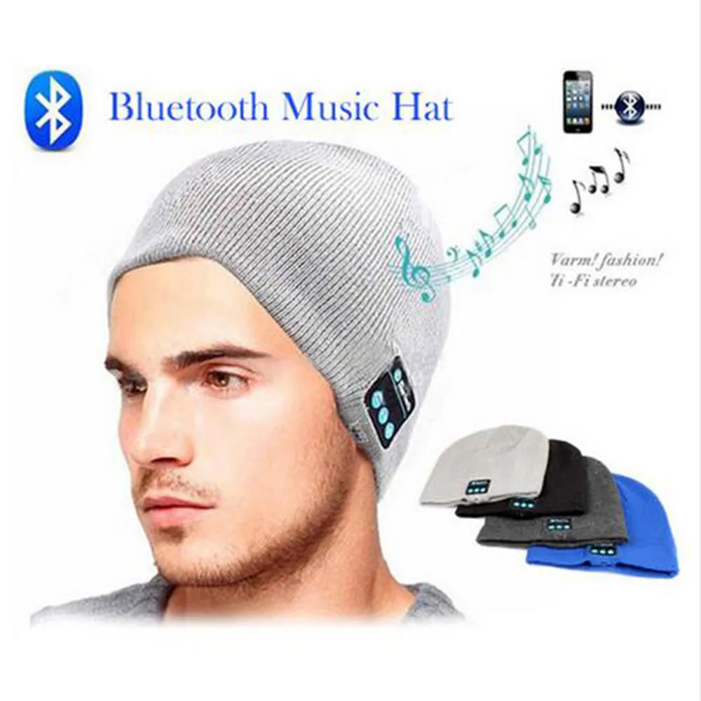 20 pz/lotto Beanie Hat Cap Wireless Bluetooth auricolare Smart headphone Speaker Mic Sport invernali Stereo Music hat per iphone xiaomi