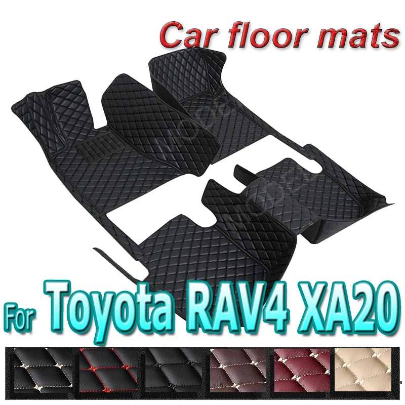 Car Floor Mats For Toyota RAV4 Ravufō XA20 2001 2002 2003 2004 2005 3door Anti-dirty Pads Car Carpets Floor Matt Car Accessories