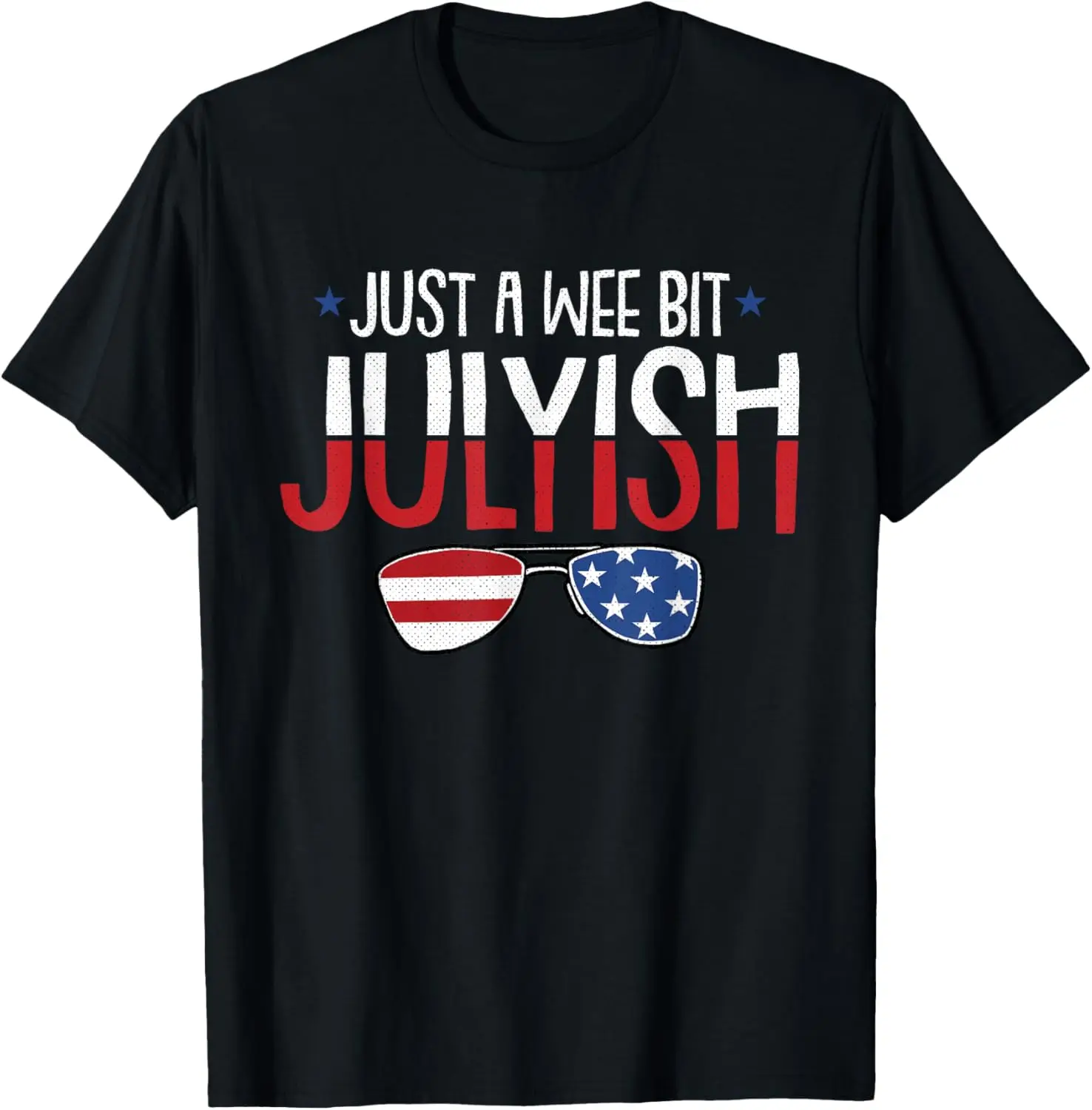 Camiseta com bandeira americana patriótica engraçada apenas um Wee Bit 4 de julho