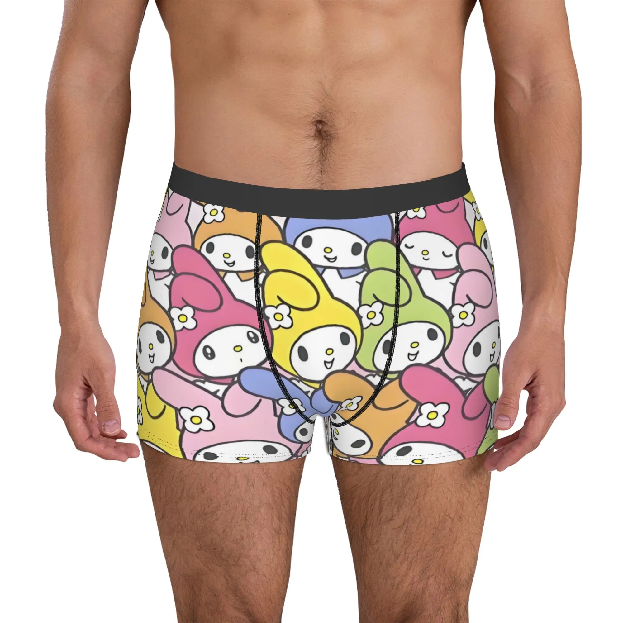 

Anime My Melody Boxer Shorts For Homme 3D Printed Kawaii Cartoon Underwear Panties Briefs Breathable Underpants