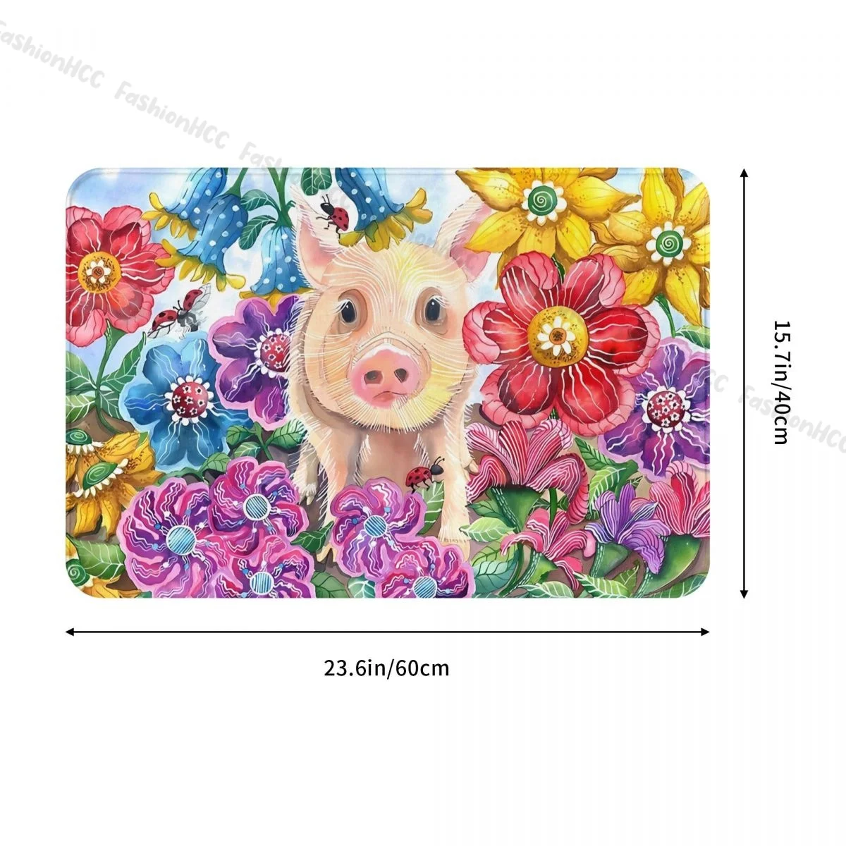 Pig Non-slip Doormat Living Room Mat Penelope Floor Carpet Entrance Door Rug Indoor Decorative