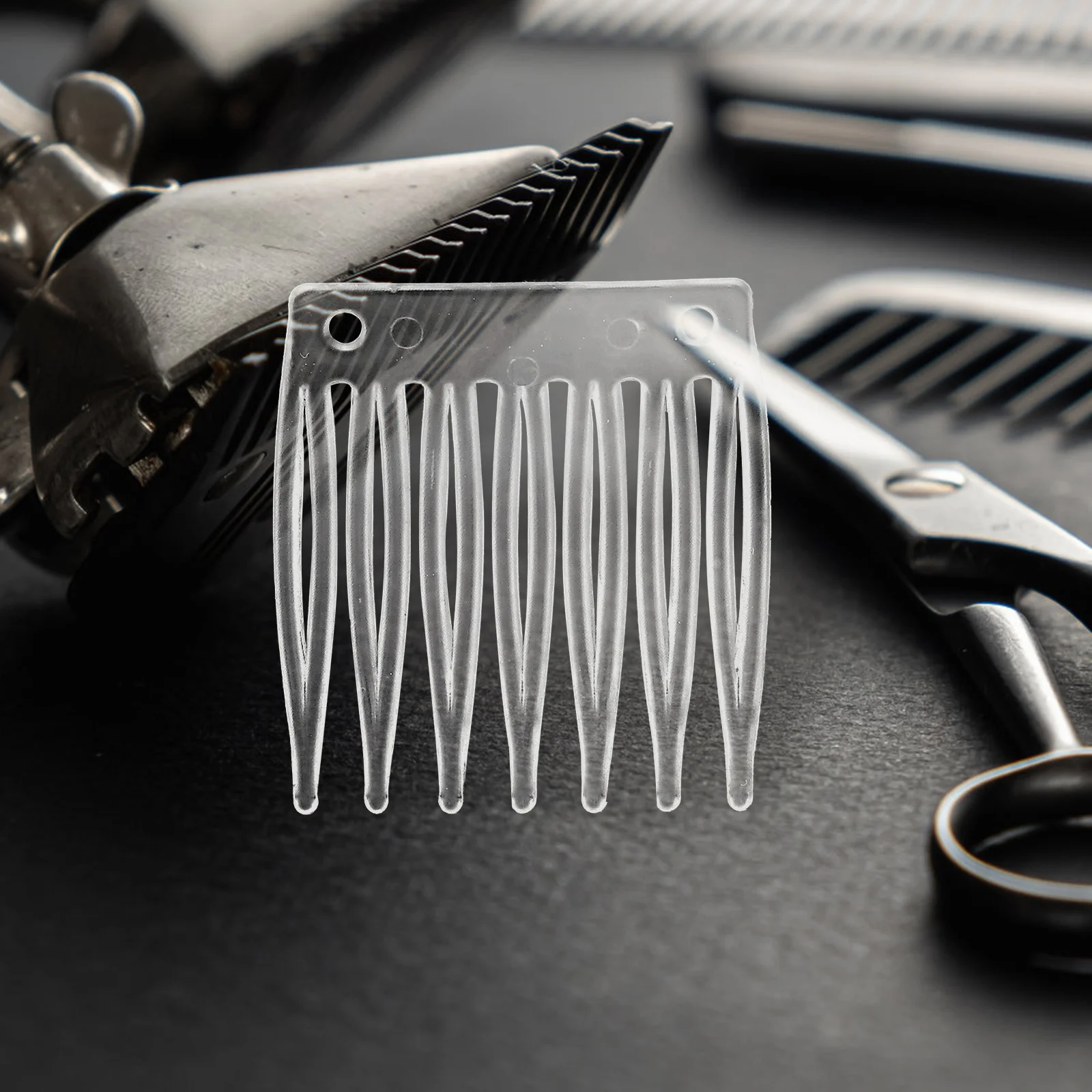 

100pcs Caps Clips Plastic Fixing Accessories 7 Tooth Comb White Long Life Easy Operation Practical Net Clip Hairpieces Salon