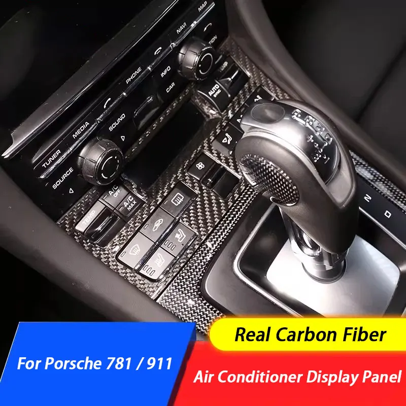 

Для Porsche 911 718 981 Boxster Cayman из настоящего углеродного волокна, центральное управление автомобиля, панель дисплея, рамка, декоративная отделка