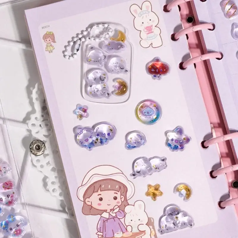 ملصق من مادة PVC على شكل حيوانات كرتونية لمجلة الحرف اليدوية وألبوم الصور والقصاصات K1KF