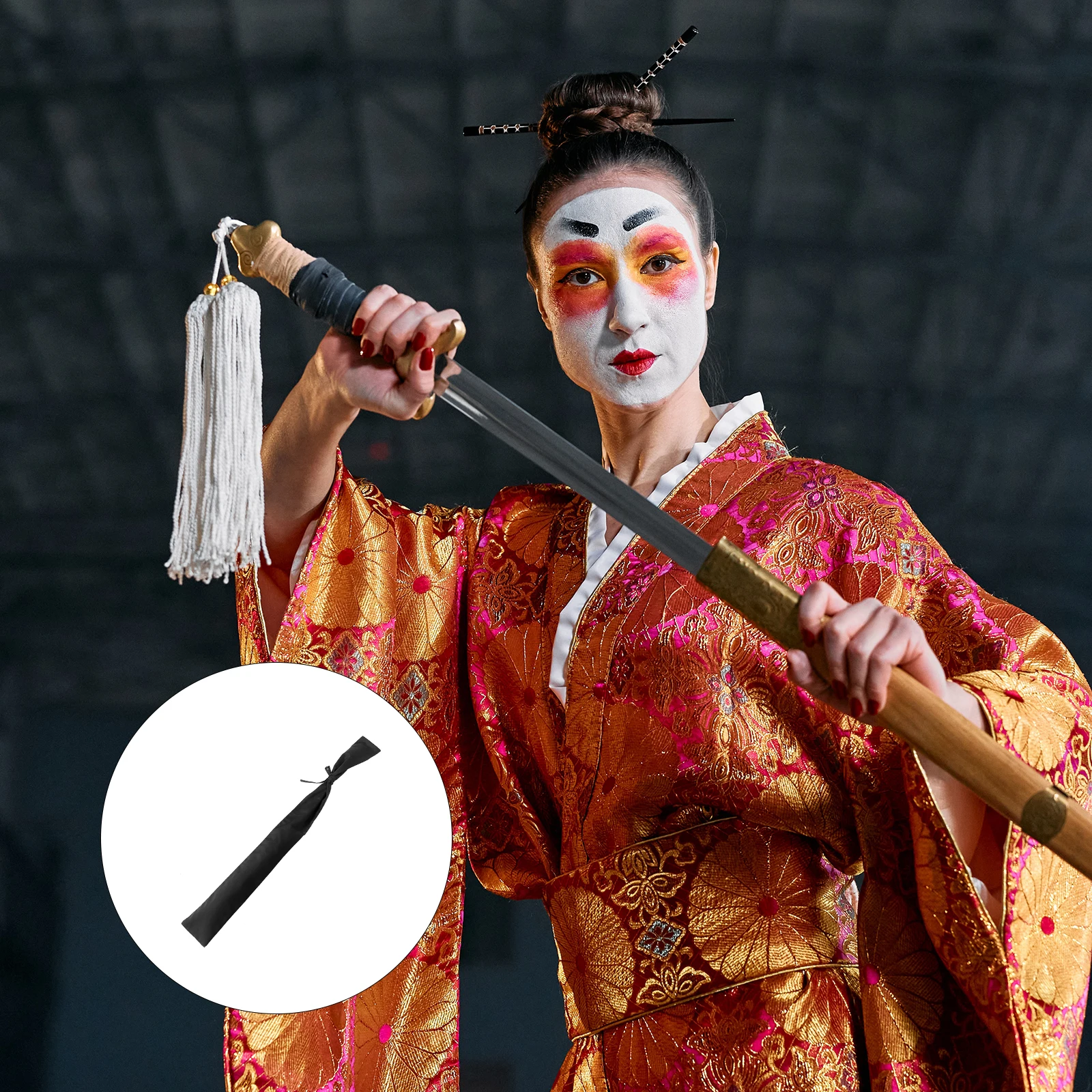 

Sword Bag 120cm Black Cotton Carrying Case Protective Cover for Swords Storage Pouch Martial Equipment