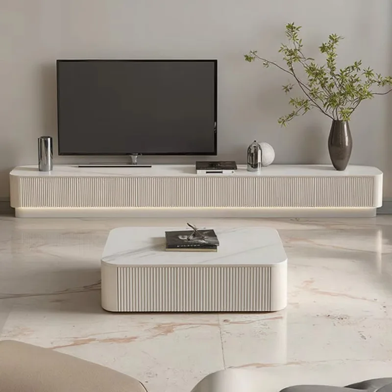 

Modern white TV cabinet Hotel home living room TV cabinet