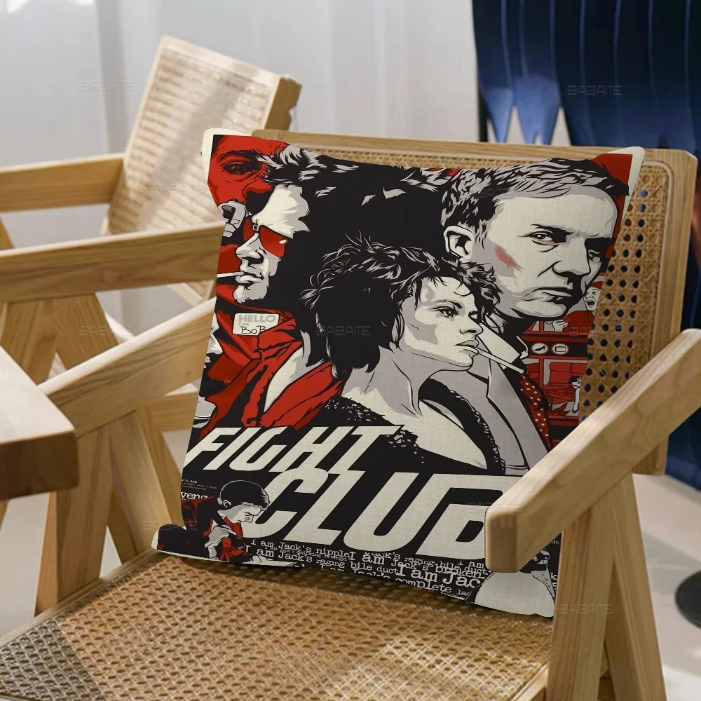 Fight Club Movie Brad Pitt Film Pillow Cushion Cover Pillowcase Living Room Sofa Home Decor Customized