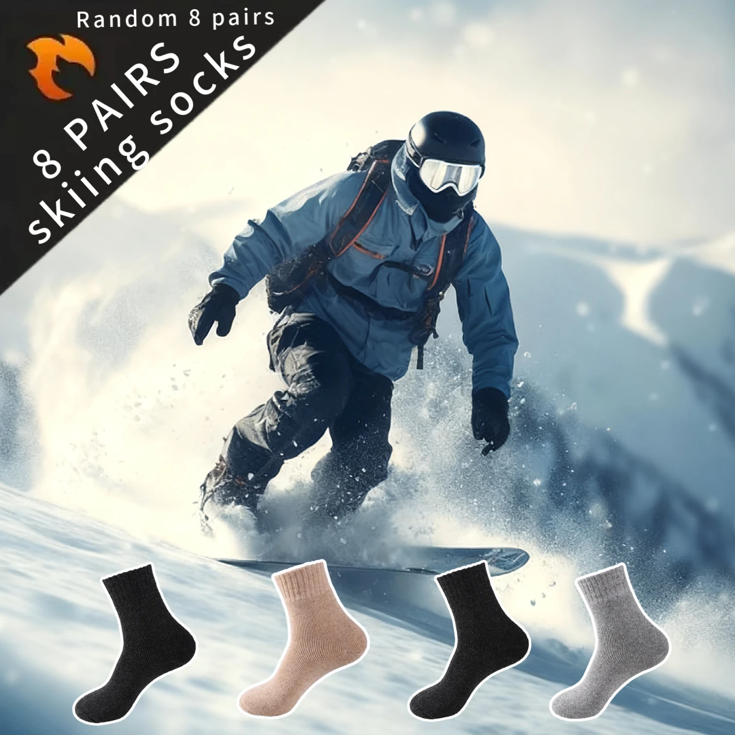 8/4/1 pares de meias masculinas grossas e quentes para uso no inverno, meias femininas e meias de chão de toalha adequadas para atividades ao ar livre