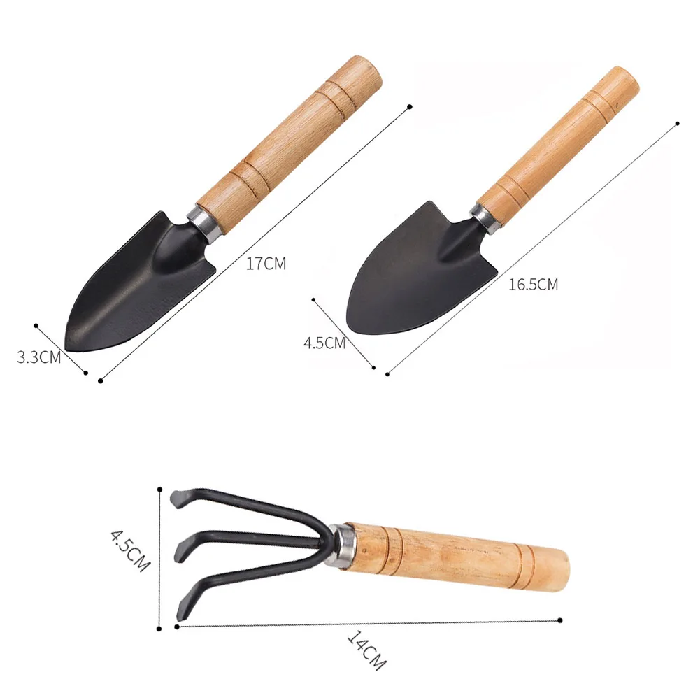 Ergonomic Wood Handle Digging Weeding Tools Garden Shovel Ergonomic Wood Handle Flower Pot PCS Garden Tool Set