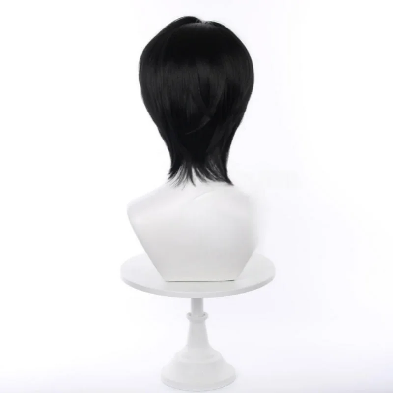 KPop Demon Hunters Saja Boys Jinu Perücke Film Cosplay Männer Schwarz 30 cm Kurzes Haar Star Demon Jinu Cosplay Perücken + Perückenkappe
