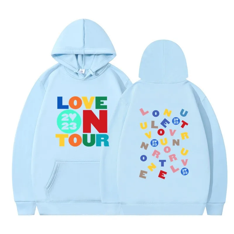 

Autumn and Winter New Sportswear Hoodie Love On Tour Letter Printed Men's and Women's Casual Sports Hoodie