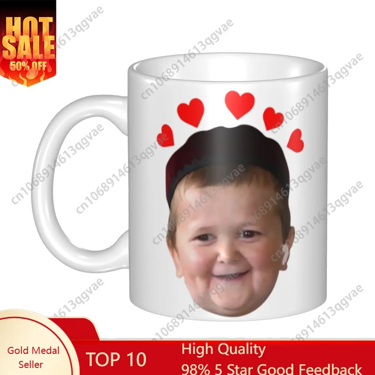 

Hasbulla Hasbulla Magomedov Meme Mugs Ceramic Milk Tea Coffee Cup Outdoor Work Camping Beer Mug