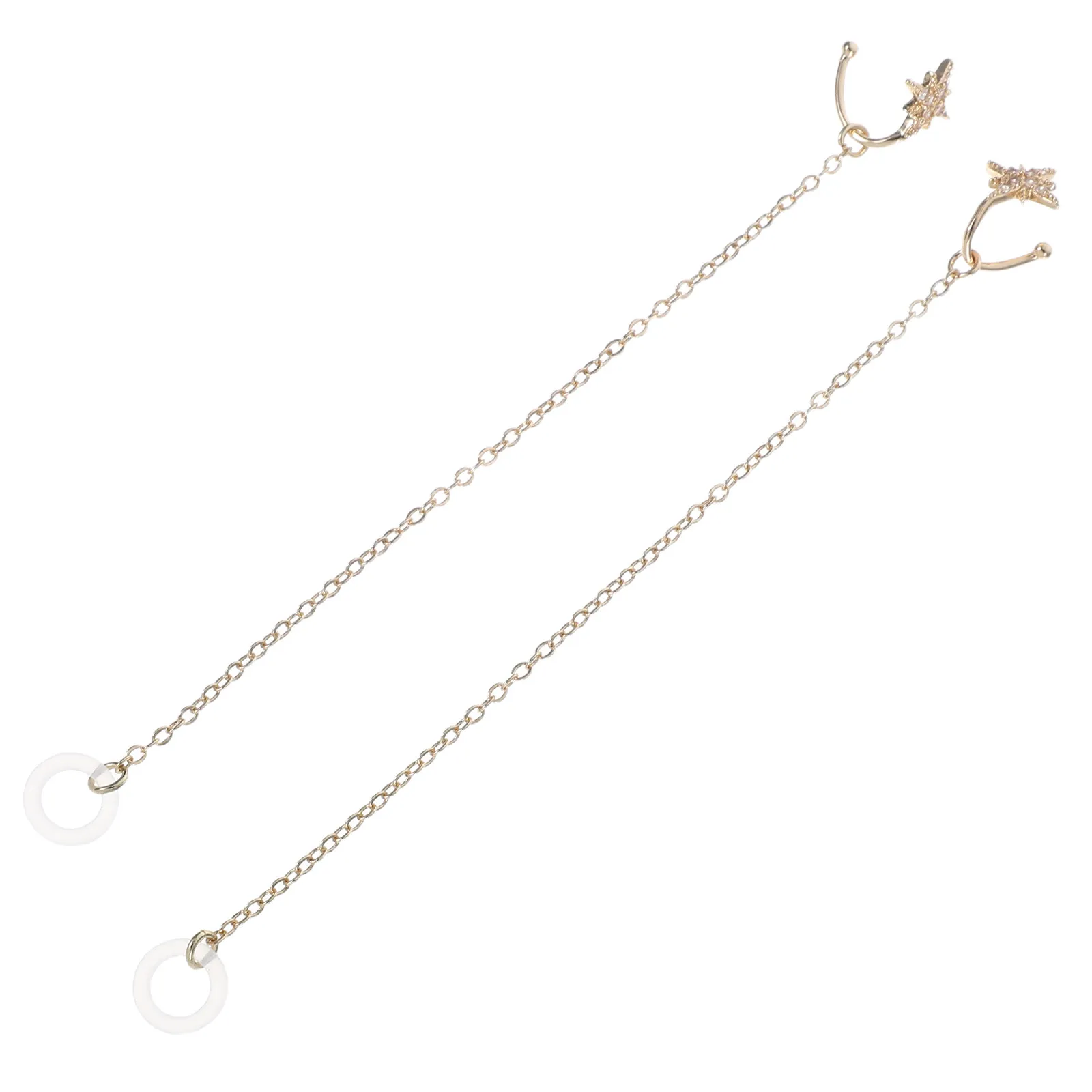 1Pair Earphone Anti-Loss Chain Earring Strap Wireless Earbuds Hanging Holder Trendy Earring for Ears Stylish