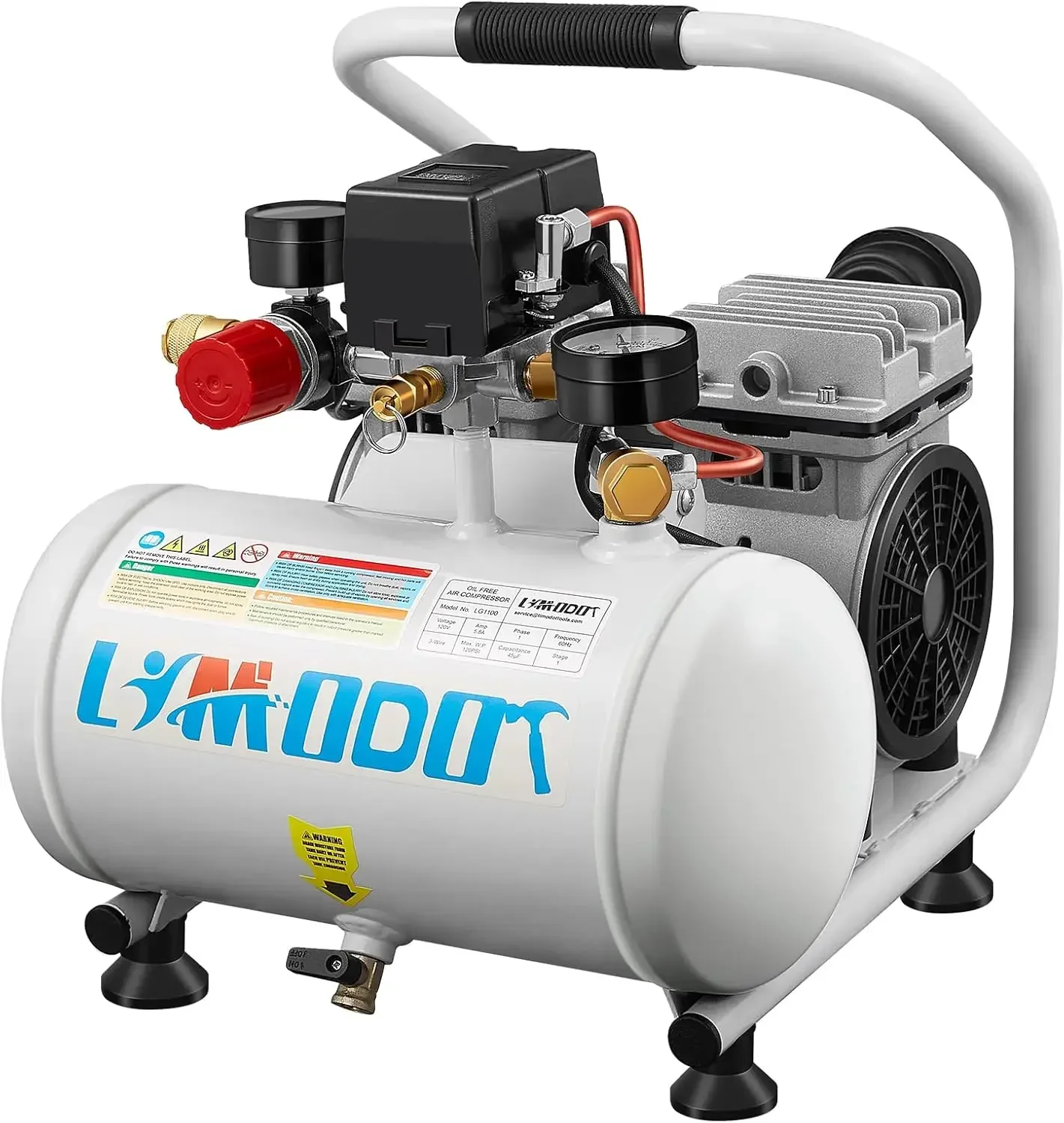 

BestsellerUltra Quiet Air Compressor Portable, 60 dB, Silent And Electric Air Compressor For Car and Bike Tires, Nail Gun, And P