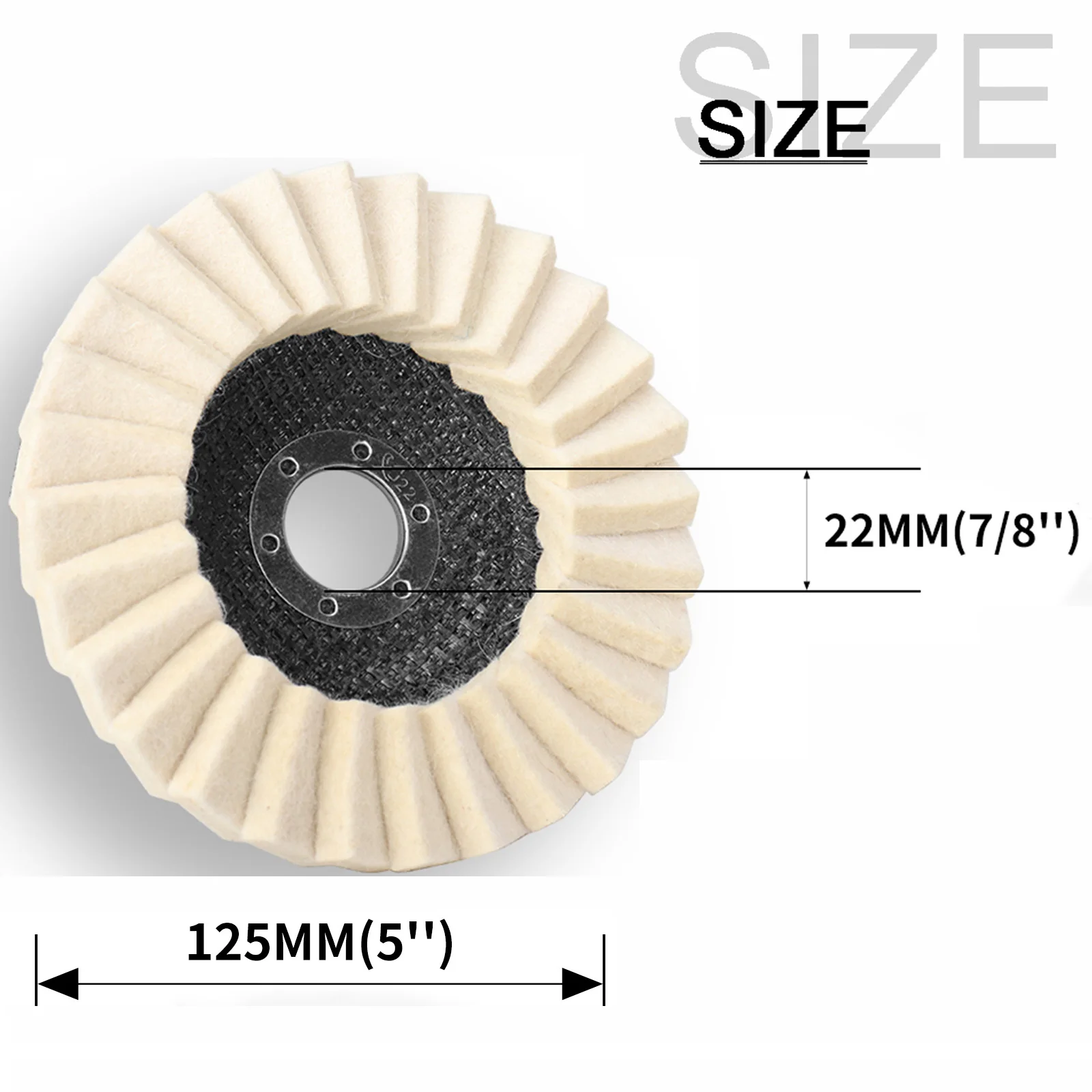 1/3Pcs Wool Polishing Wheel Polishing Pad Grinding Disc 115mm 125mm Angle Grinder Polishing Disc for Metal Glass Ceramics